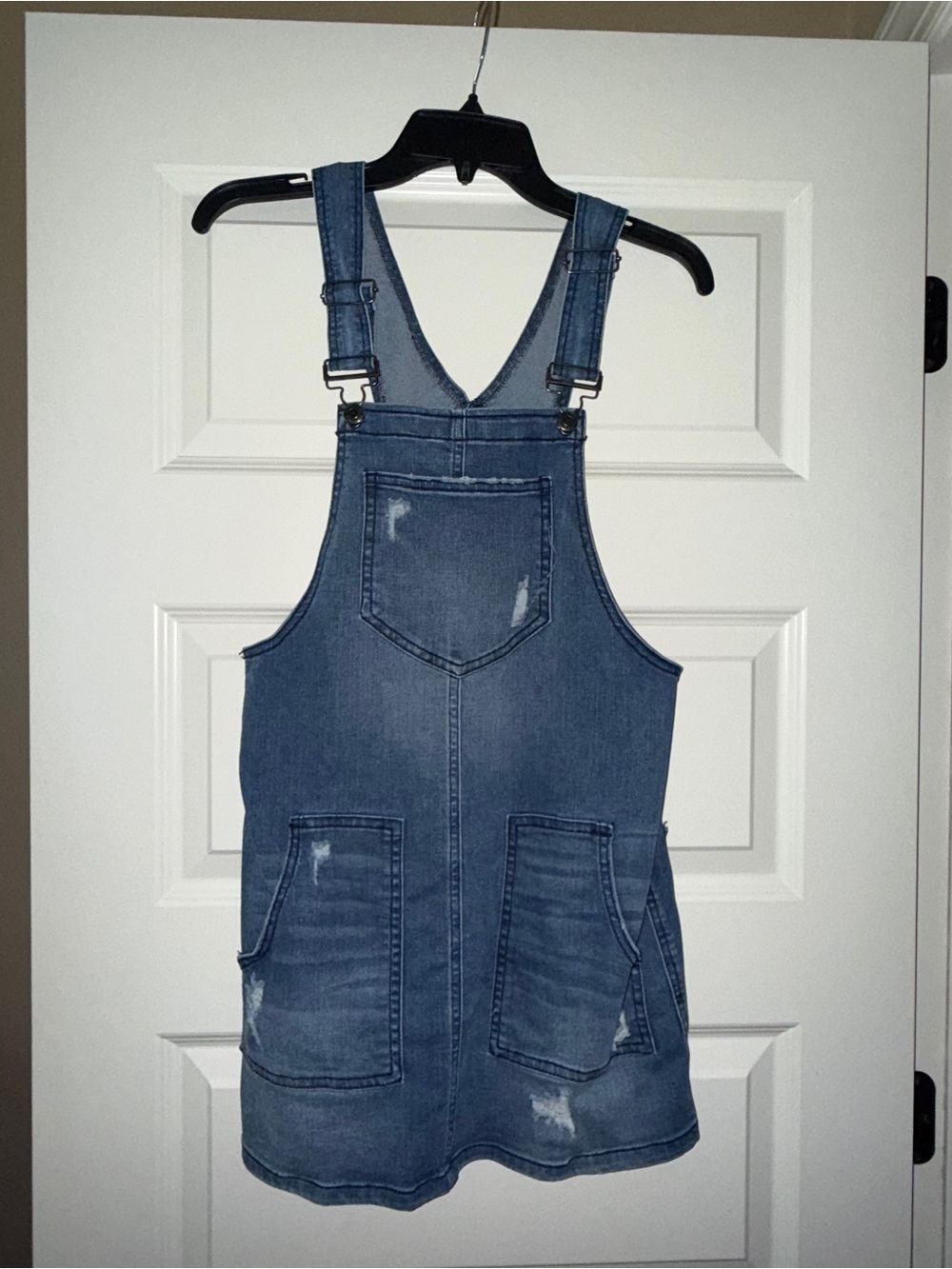 SO Blue Denim Overall Dress